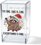 Vgrti I'm Fine This Is Fine Acrylic Cosmetic Pencil Pen Holder Cup, Funny by Unknown