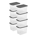 Sterilite 8-Pack Modular Stacker Box, Durable Clear Plastic Storage Bins by Sterilite