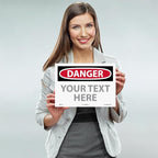 Custom OSHA Style Danger Sign 10" x 14" Adhesive Vinyl Sign, Customizable "Your - Image 2