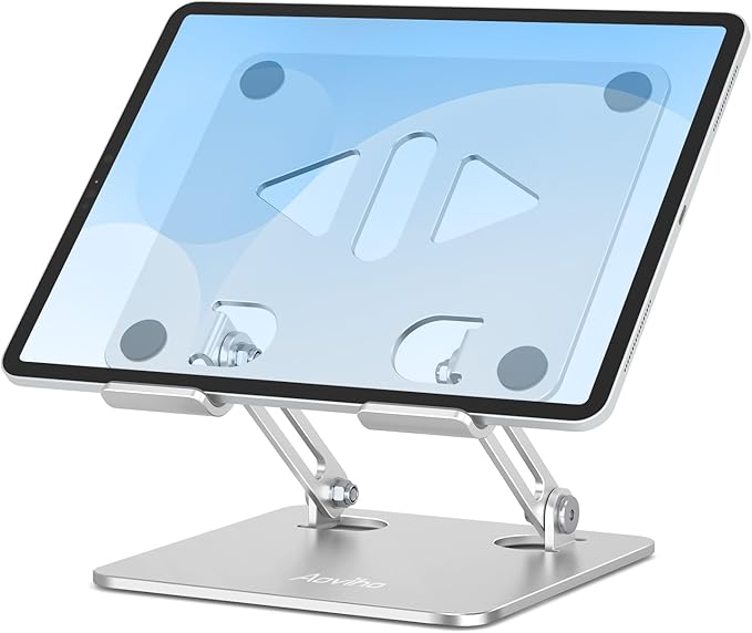 Aoviho Tablet Stand Holder for Desk, Adjustable Desktop Tablet Holder, Foldable - Image 7