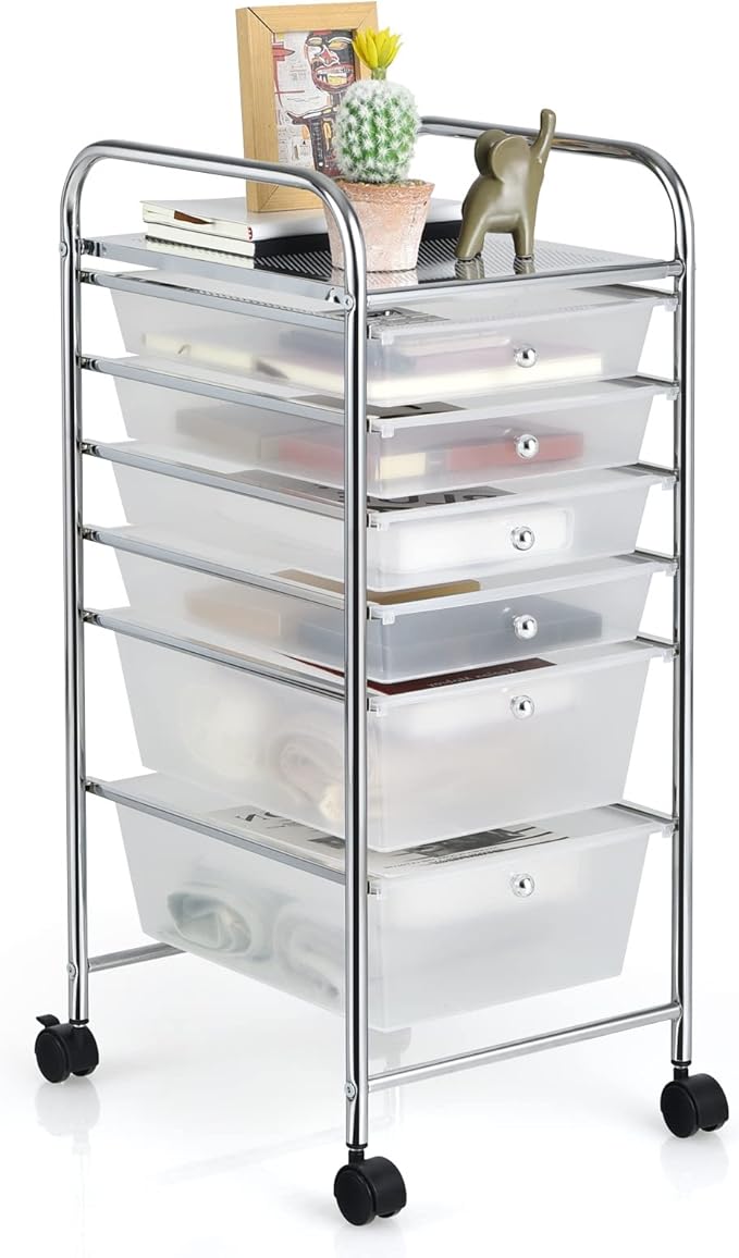 RELAX4LIFE 6-Drawer Rolling Storage Cart by RELAX4LIFE