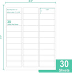 L LIKED Printable Address Labels, 900 Labels, 30 per Sheet, Mailing Labels - Image 2