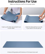 YSAGi Leather Desk Protector, Office Mat, Large Mouse Mat, Non-Slip PU Leather - Image 9