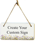 Signs ByLITA Wildflower Meadow Personalized Hanging Wall or Door Sign | Custom by SignsByLITA
