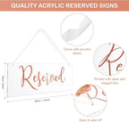 Blulu 6 Pcs Reserved Signs for Wedding Chairs Acrylic Tag Hanging - Image 5
