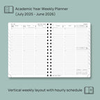 POPRUN Planner 2025-2026 Academic Weekly Calendar - Image 3
