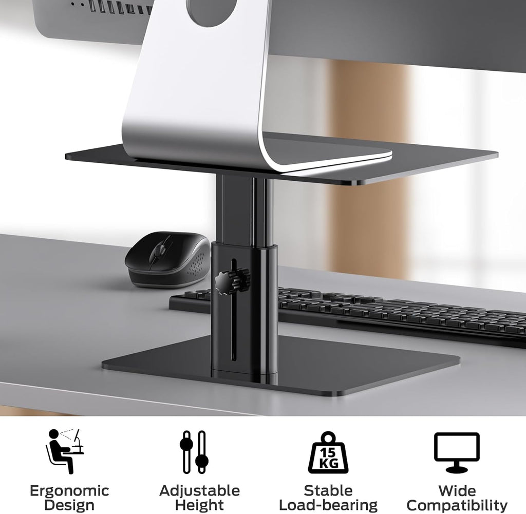 boyata monitor stand, adjustable height metal desktop riser, package contents