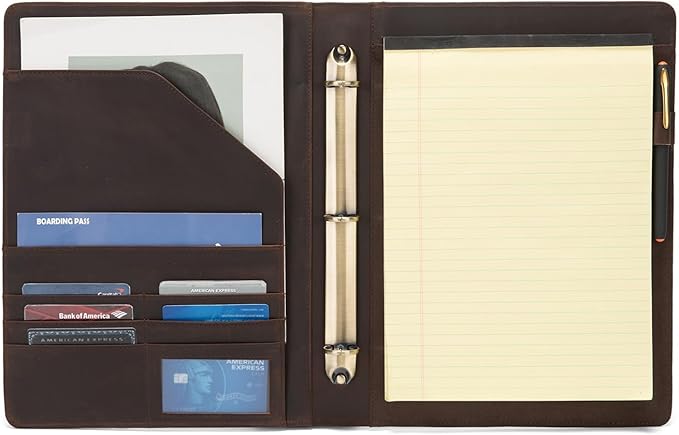 Geslun Personalized Genuine Leather 3 Ring Binder, Custom Engraved 8.5 x 11 - Image 8