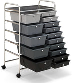 HAPPYGRILL 15-Drawer Rolling Cart, Storage Carts - Image 8