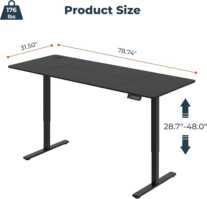 FitStand Adjustable Standing Desk, Large 79x31 Inches Standing Desk - Image 3