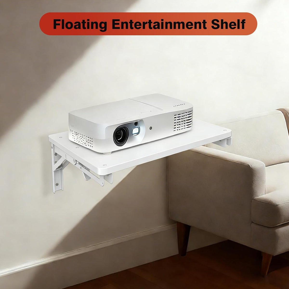 Folding Shelf Wall Mounted, 16.5inches Floating Desk for Small Space
