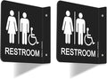 Faittoo Restroom Sign, Bathroom Signs, 6 x 6 Inches Acrylic Sign, by Faittoo