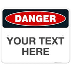 Custom Danger Sign, OSHA Sign, 24x30 Inches, Rust Free .063 Aluminum, Fade by SigoSigns