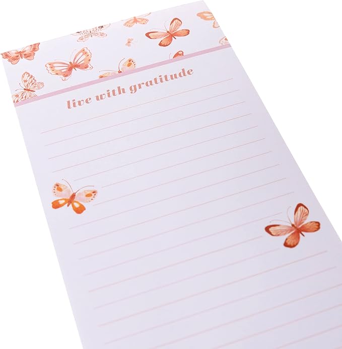 Graphique Butterfly Magnetic Notepad | 100 Tear-Away Sheets | Grocery, To-Do - Image 3