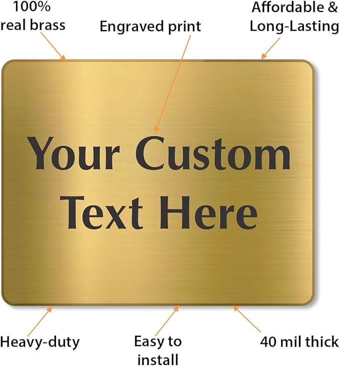 SmartSign Custom Brass Sign - Image 4