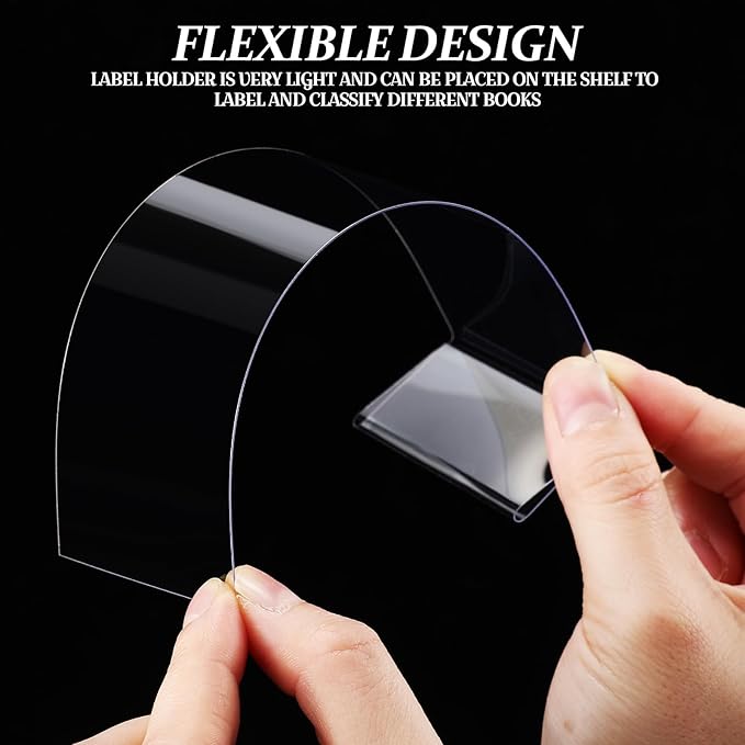 Containlol 15 Pieces Moveable Shelf Label Holders Clear Shelves Tags Moveable - Image 4
