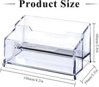 Clear Acrylic Business Card Holder, 2 Tier Premium Acrylic Clear Business Card - Image 2