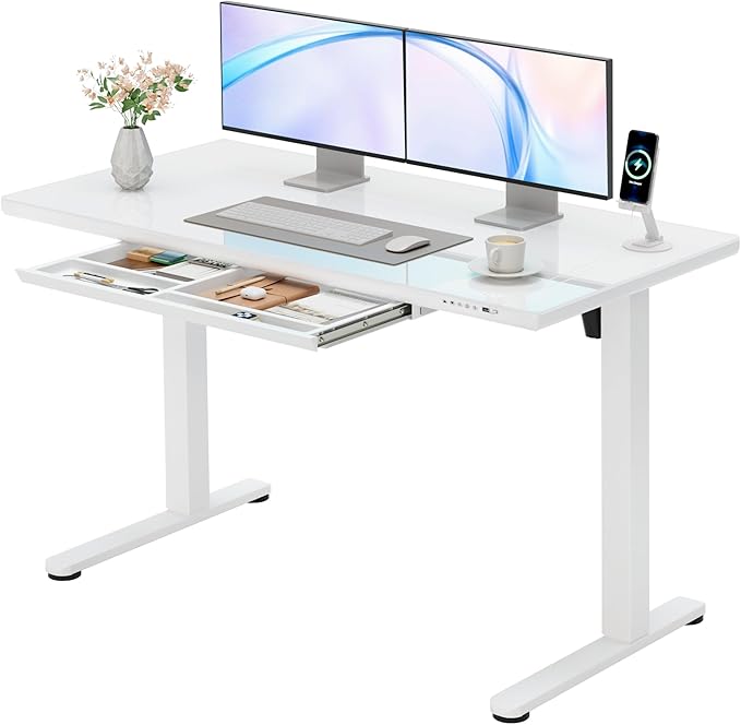 Furmax Glass Standing Desk by Furmax