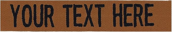 Custom Uniform Name Tapes Solid Colors. Rusty Brown Fabric, 3.5 Inch Sew on by NORTHERNSAFARI
