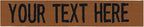 Custom Uniform Name Tapes Solid Colors. Rusty Brown Fabric, 4 Inch Sew on by NORTHERNSAFARI