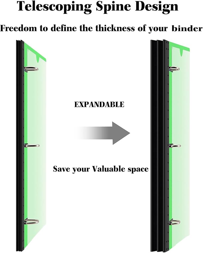 INFUN 1 Inch Telescoping 3 Ring Binder - Image 2