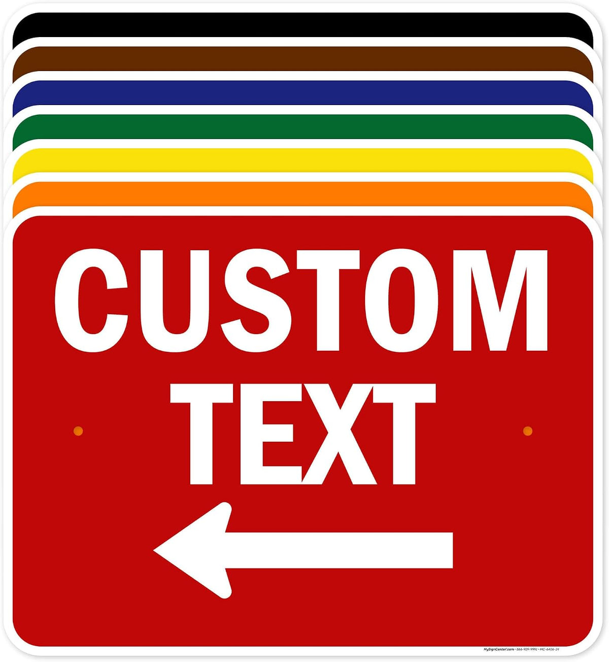 Custom Arrow, Custom Directional Sign, Left Arrow, 18x24 Inches, Rust Free .063