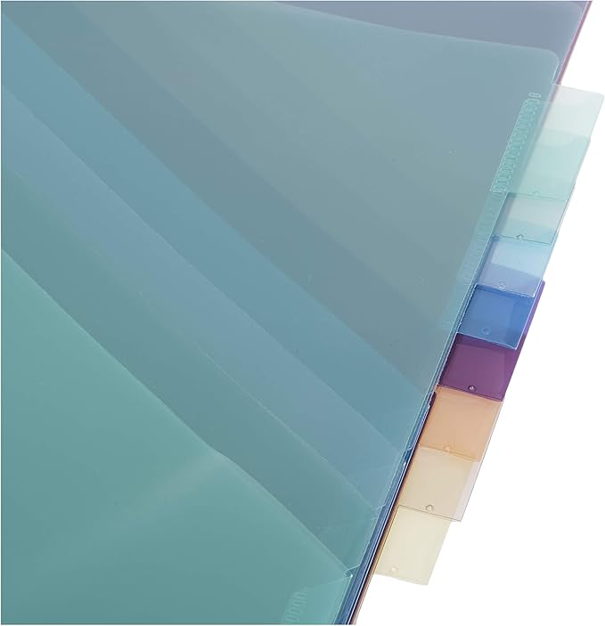 Amazon Basics Tab Dividers for 3 Ring Binder, Two Pocket, Letter Size - Image 6