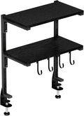 AUATRONNE Clamp-on Desk Shelf, 13 inch Above or Below Desk 2-Tier Shelving by AUATRONNE