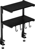 AUATRONNE Clamp-on Desk Shelf, 13 inch Above or Below Desk 2-Tier Shelving by AUATRONNE