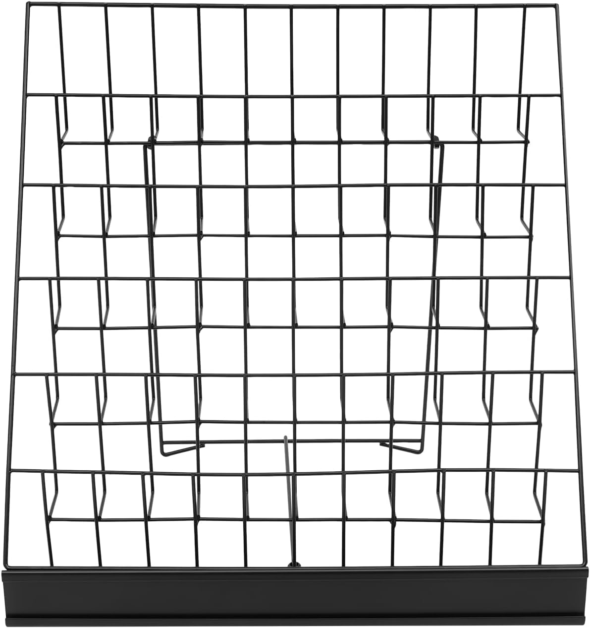6 Tier Wire Book Display Rack Shelf, Black Book Signing Rack Tabletop Magazin...