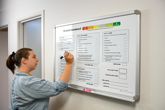 5S Audit Scoreboard Whiteboard 60" x 40" - Image 3