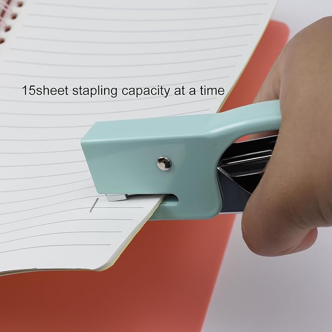 Aacehlh Small Hand-held Stapler Set, 15 Sheet Capacity, Includes 750Pcs Staples - Image 5