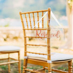 Blulu 6 Pcs Reserved Signs for Wedding Chairs Acrylic Tag Hanging - Image 4