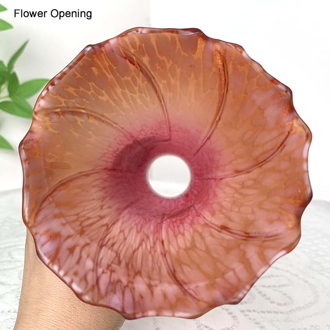 Bieye LS64 Lily Flower Blown Glass Lampshade - Image 4