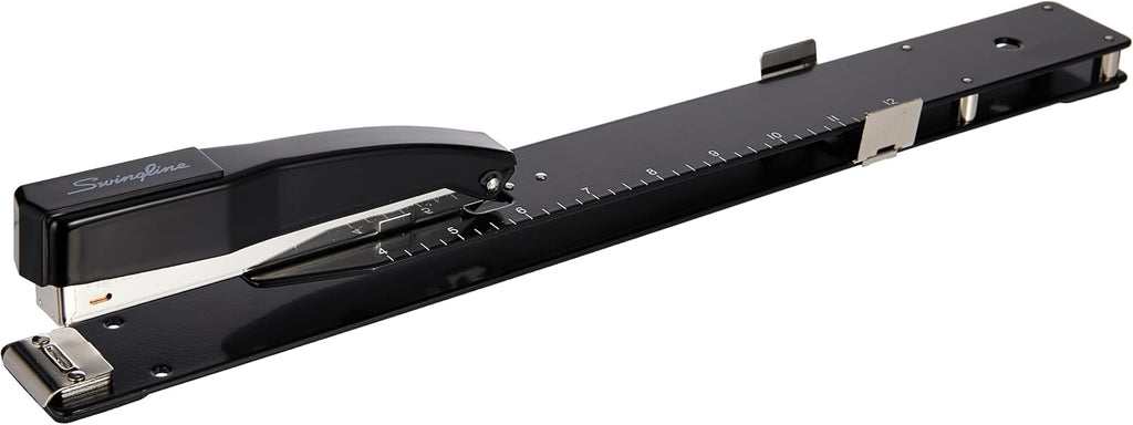 Swingline Long Reach Stapler, 20 Sheet Capacity, Jam Free, 12" Reach, Metal, Black (S7034121P)