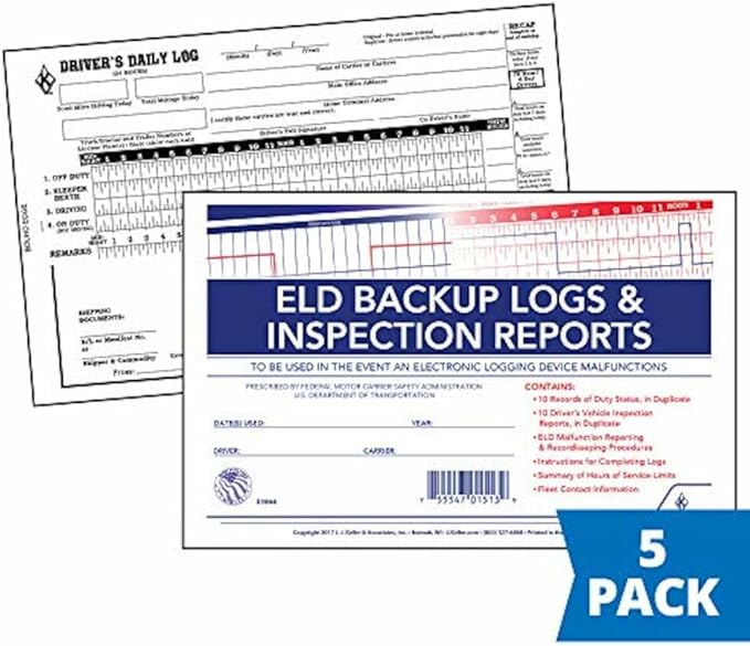 ELD Backup Driver Log Book 5-pk. - Image 2