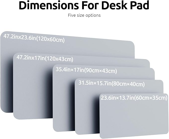 YSAGi Leather Desk Protector, Office Mat, Large Mouse Mat, Non-Slip PU Leather - Image 4