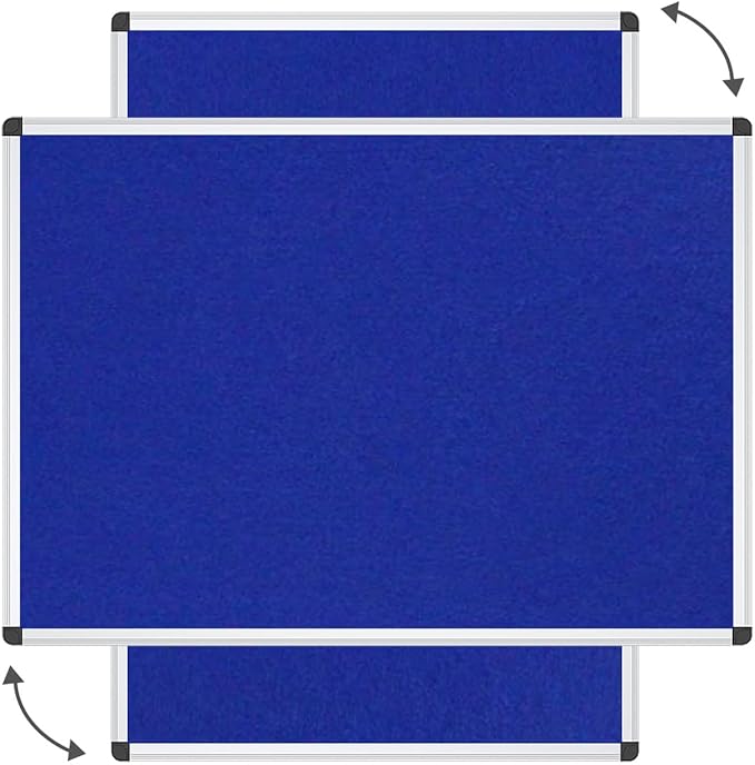 VIZ-PRO Notice Board Felt Blue, 36 X 24 Inches - Image 3