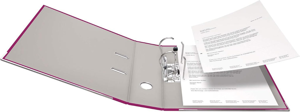 Original Falken PP-Color Plastic Files. Made in Germany. 8 cm Wide DIN A4 BlackBerry Ring Binder Vegan File Folder Letter Folder Office Folder Plastic Folder Slotted Folder