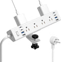 40W Fast Charging Station, Desk Clamp Power Strip 20W USB C, 8 Outlets