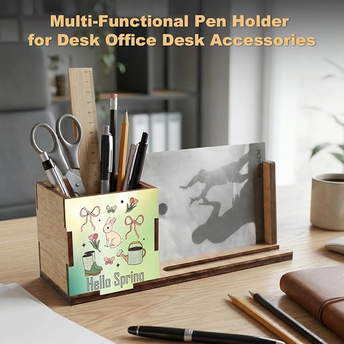 ZXAZXA Pen Holder for Desk Office Desk Accessories Multi-functional Office Pen - Image 5