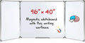 96” x 40 ” Foldable Whiteboard Dry Erase Board Large Tri Folding Whiteboard by Unknown