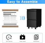 HOMOFFICE 2 Drawer File Cabinet - Image 8