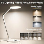 LED Desk Lamp for Home Office, Eye-Caring Desk Light for Video Call, Dimmable 3 - Image 4