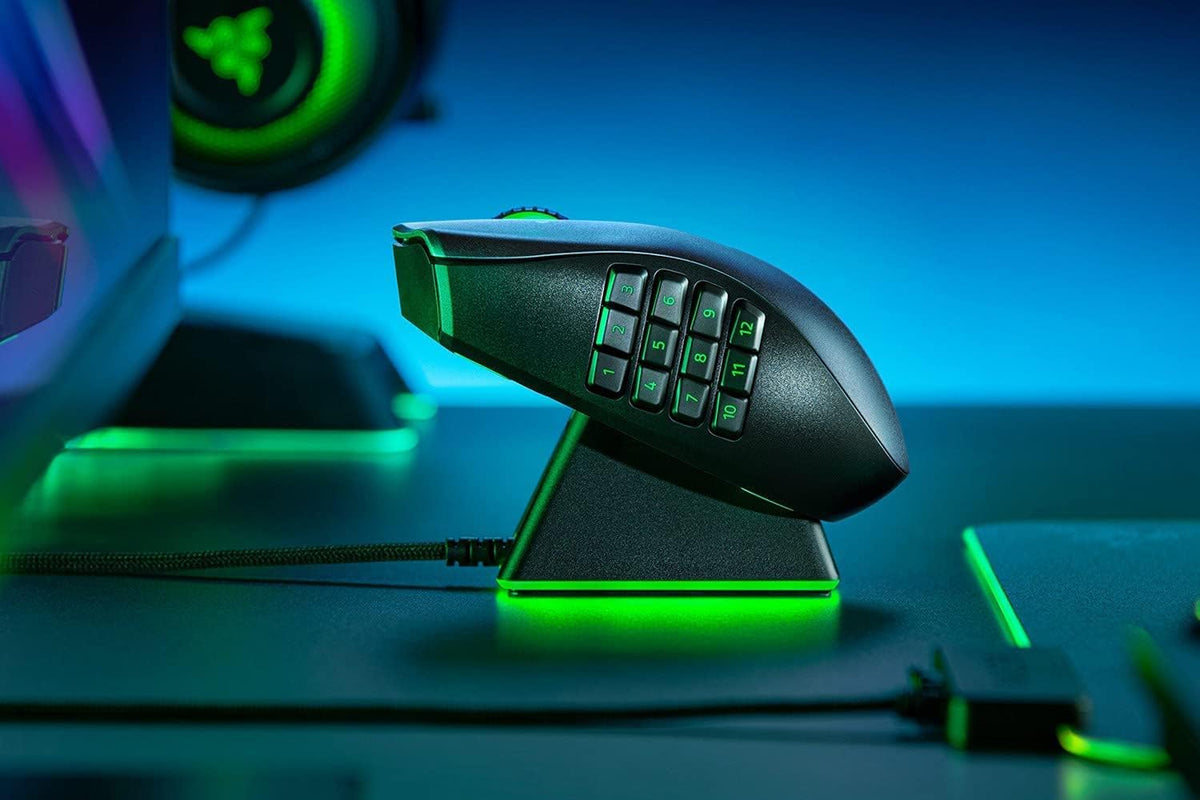 Razer Naga Pro Wireless Gaming Mouse: Interchangeable Side Plate w/ 2, 6, 12 ...