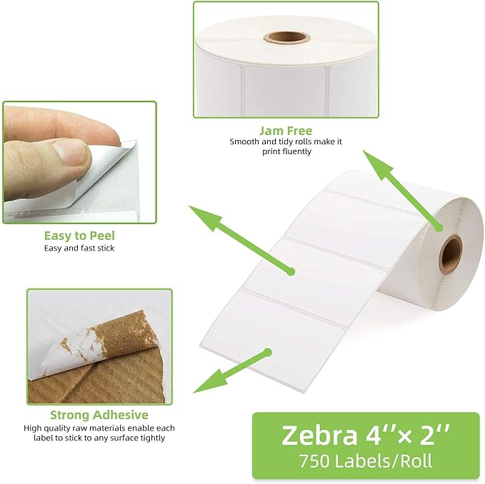 Compatible 4" x 2" Direct Thermal Labels Replacement - Image 4