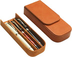 MIVLXLX Leather Triple Pen Case Pencil Pouch Holder - Image 8