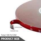 ToLanbbt Double Sided Tape Heavy Duty Waterproof Mounting Adhesive Tape Foam - Image 2