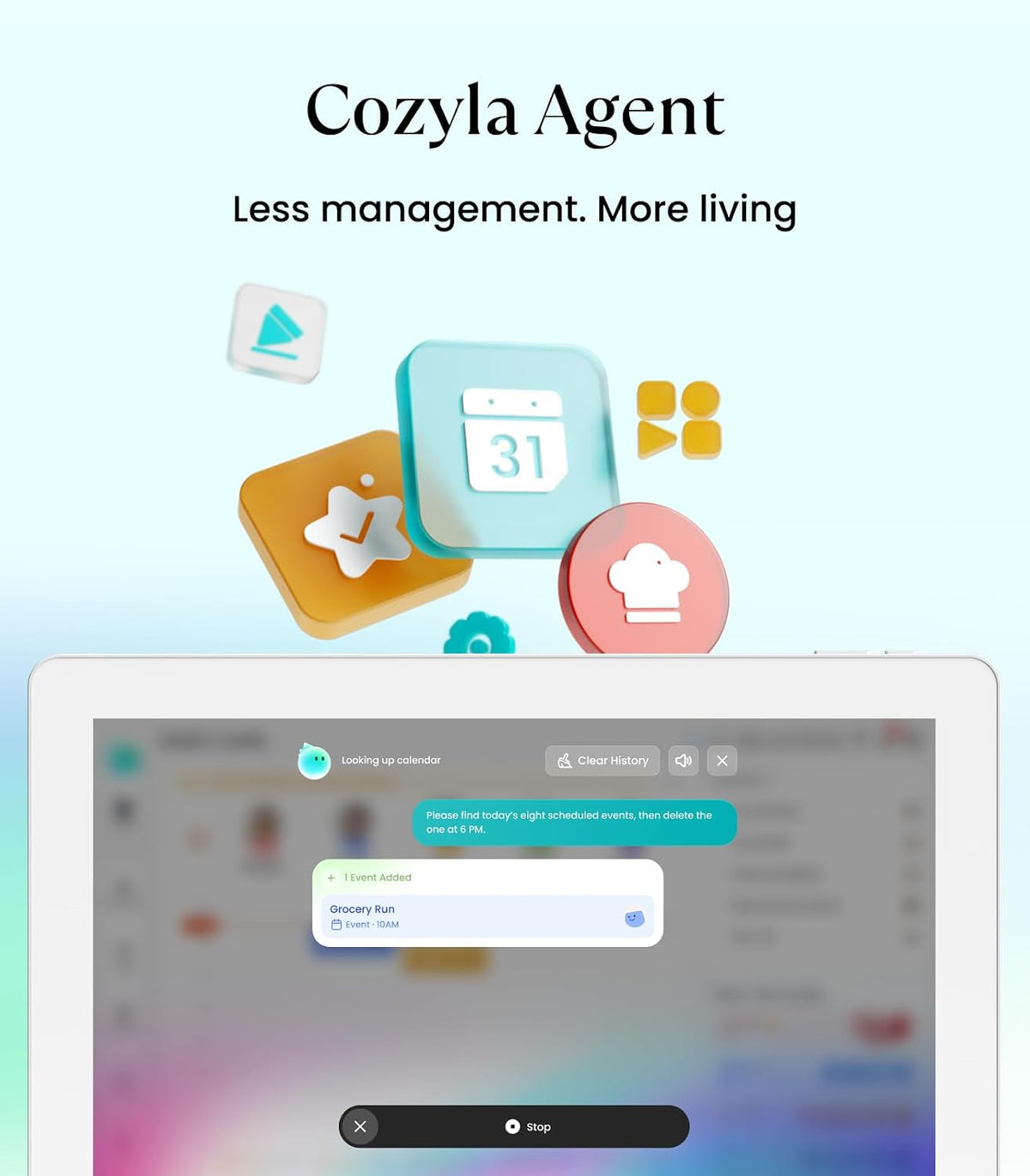 Cozyla Calendar Neo-15.6" Smart Digital Calendar Wall Touch Screen ＆ Desk