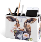 Famame Cow Eating Pink Flowers Pencil Holder - Image 2